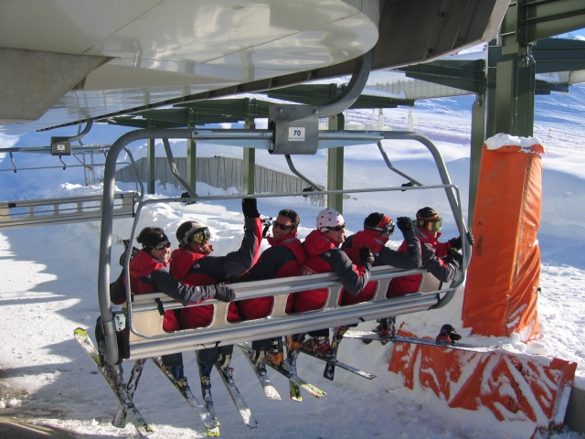  Auffahrt mit dem Sessellift